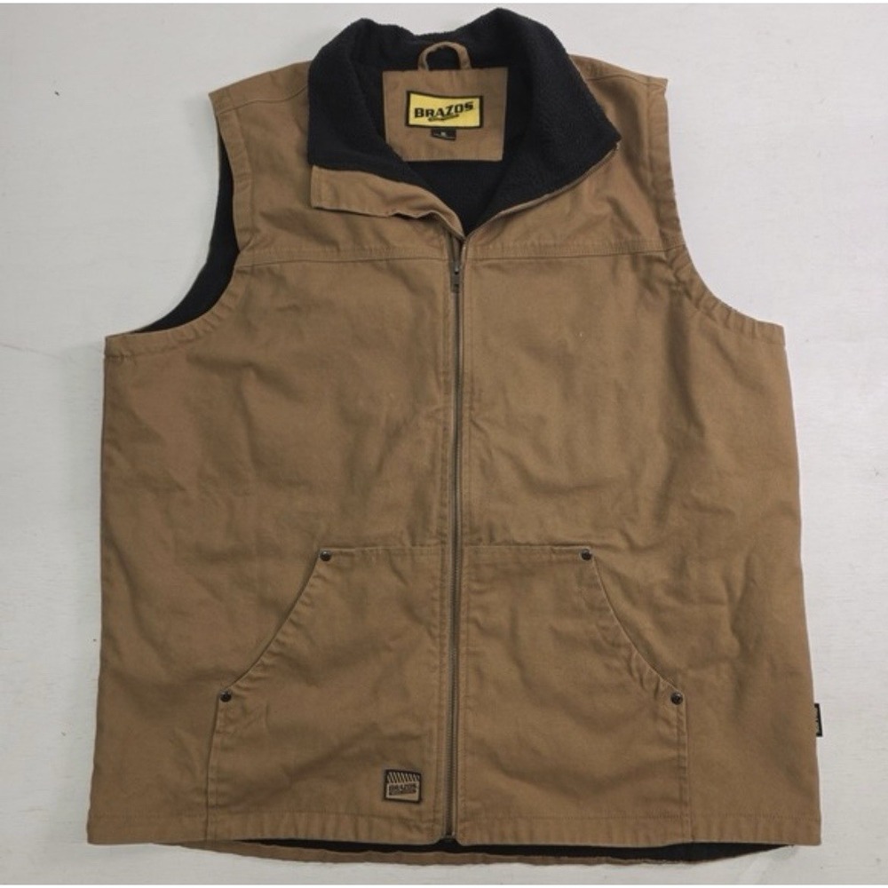 Brazos Men's Sherpa Lined Canvas Work Vest Men's XL‎